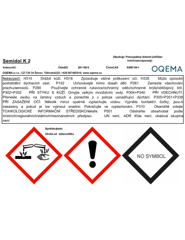 Semidol K 2 - etiketa