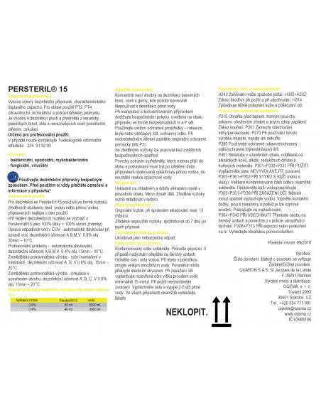 PERSTERIL 15 etiketa 2