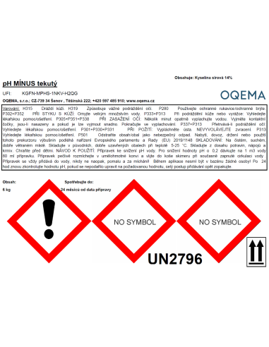 pH MÍNUS tekutý 5,5 kg kanystr