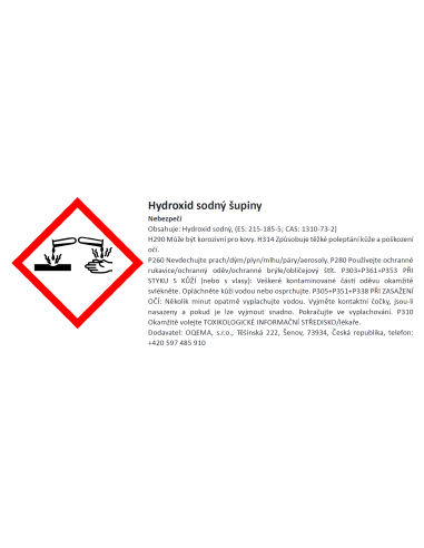 Hydroxid sodný šupiny pytel 25 kg